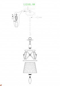 Светильник подвесной Fabrizia L12101.88