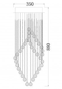 Люстра каскадная Kristall 1201/3C