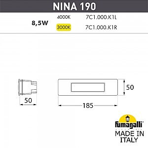 Подсветка для ступеней Nina 7C1.000.000.LYK1L