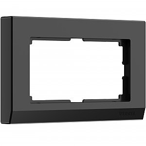 Рамка W0081808/ Рамка для двойной розетки (черный)