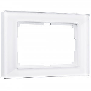 Рамка Werkel W0081101/ Рамка для двойной розетки Favorit (белый,стекло)