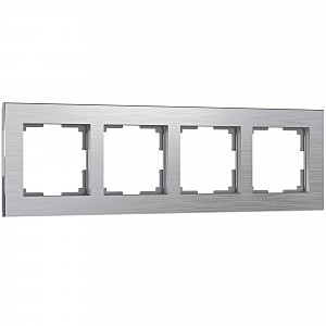 Рамка W0041706/ Рамка на 4 поста Aluminium (алюминий)