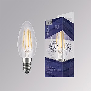 Светодиодная лампа Brizzi C35 4W 2700K E14 TWISTED