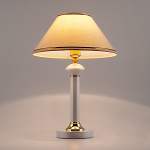 Настольная лампа Lorenzo 60019/1 глянцевый белый