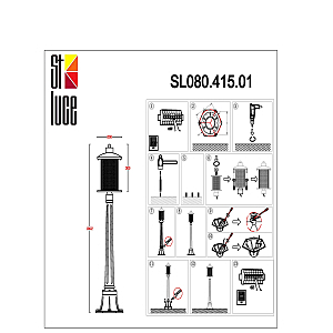 Столб фонарный уличный Lastero SL080.415.01