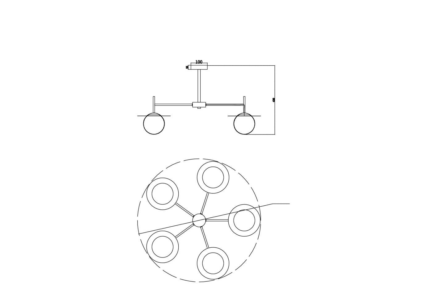 FR5202PL-05BS Потолочная люстра Freya Camelia FR5202PL-05BS