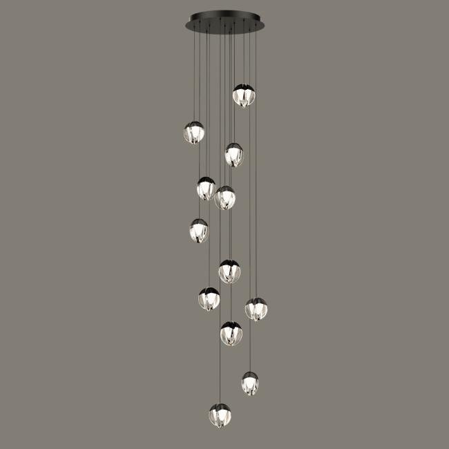 Люстра каскадная Delight Collection MD24001033 MD24001033-12A black/clear