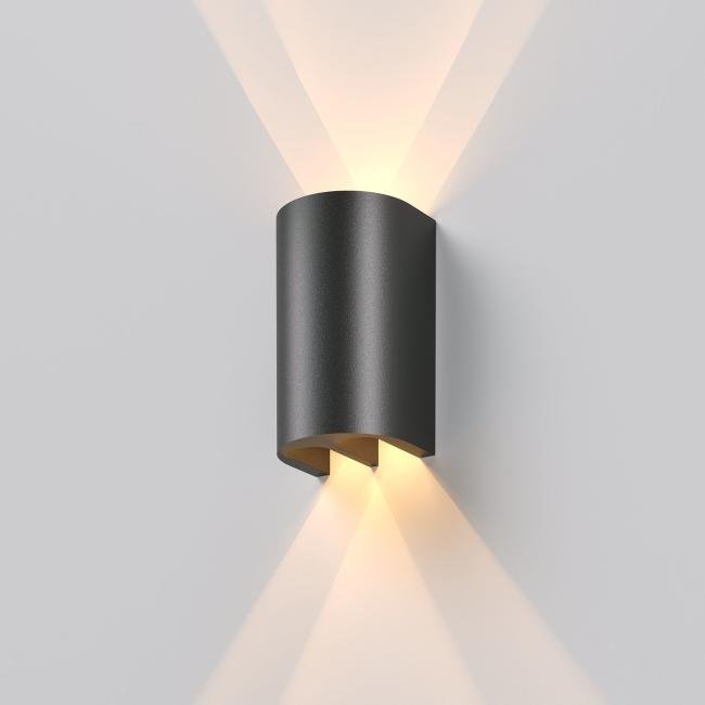 Уличный настенный светильник Elektrostandard Twinray Twinray (35194/W) 3000K черный