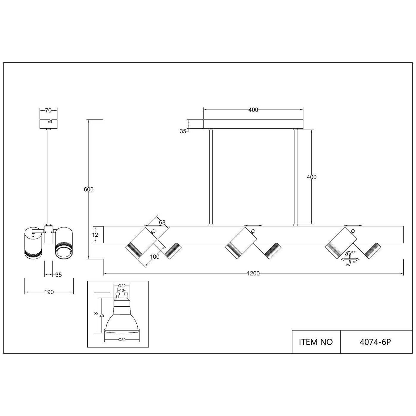 4074-6P Люстра на штанге Favourite Six 4074-6P