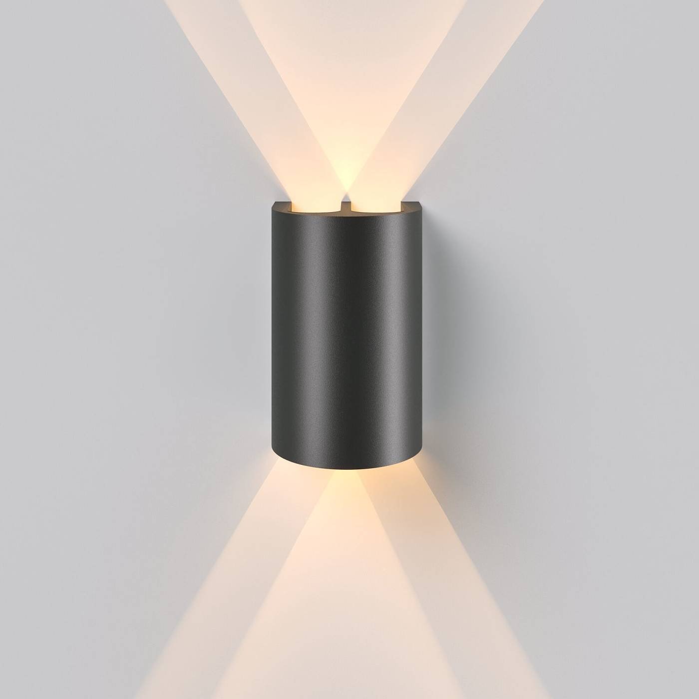 Уличный настенный светильник Elektrostandard Twinray Twinray (35194/W) 3000K черный