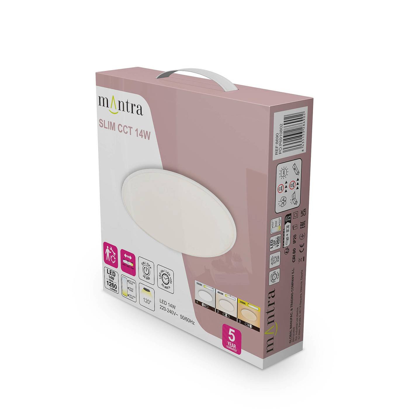 Светильник потолочный Mantra Slim 8691