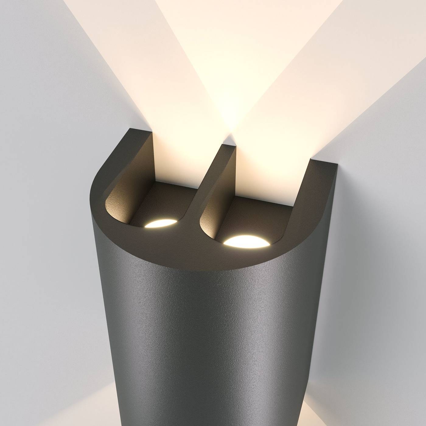 Уличный настенный светильник Elektrostandard Twinray Twinray (35194/W) 4000K черный