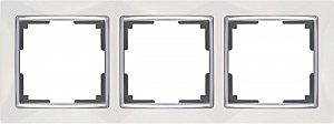 Рамка Snabb WL03-Frame-03-white /Рамка на 3 поста (белый)