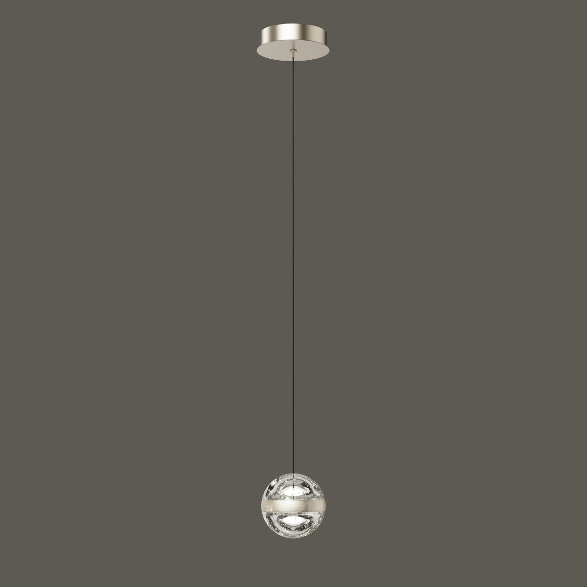 Светильник подвесной Delight Collection Frizzante MD23030088-1A nickel/clear