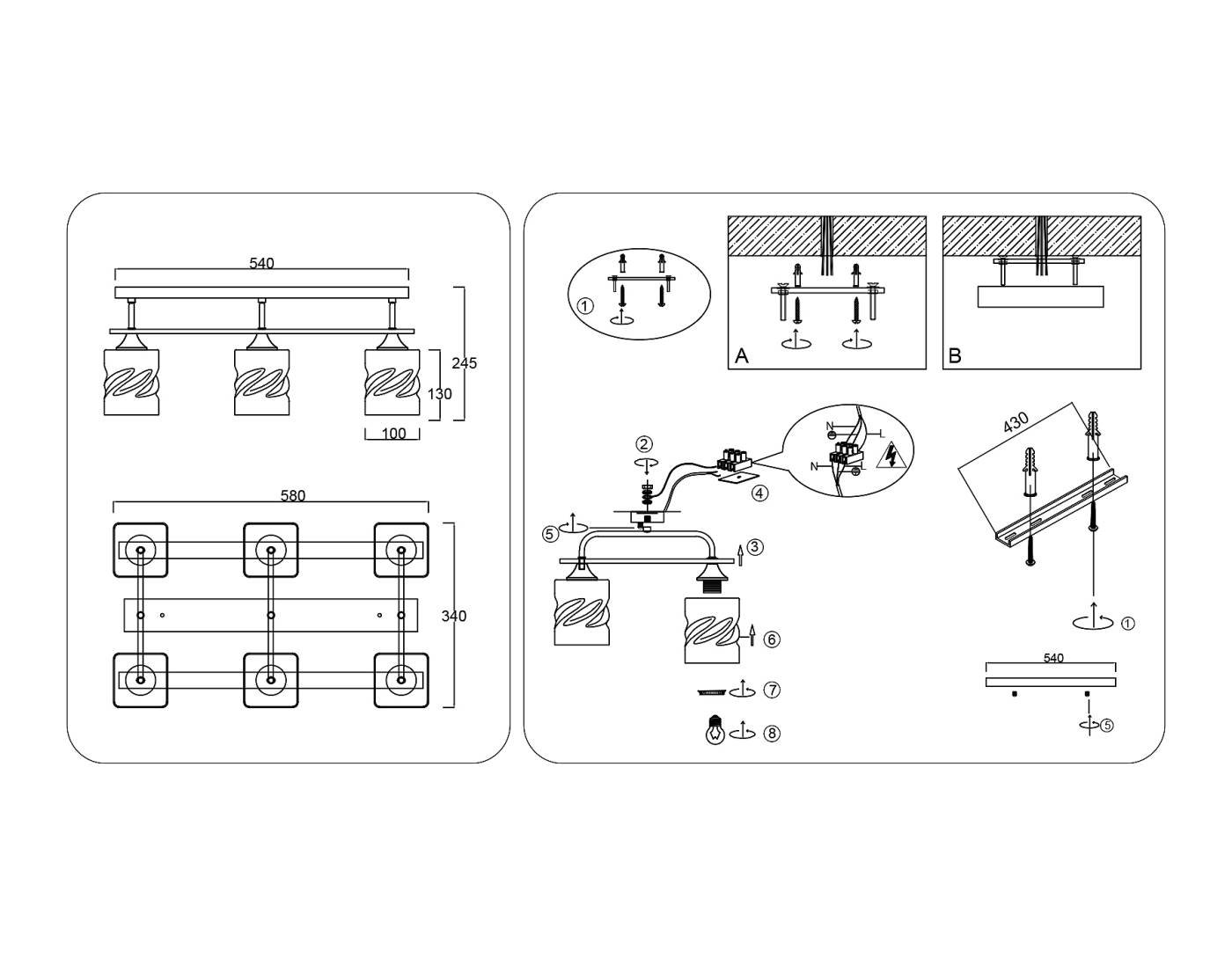 TR303325 Потолочная люстра Ambrella Loft TR303325