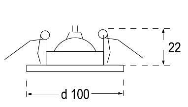 IL.0019.0750 Встраиваемый светильник IMEX Бронза IL.0019.0750
