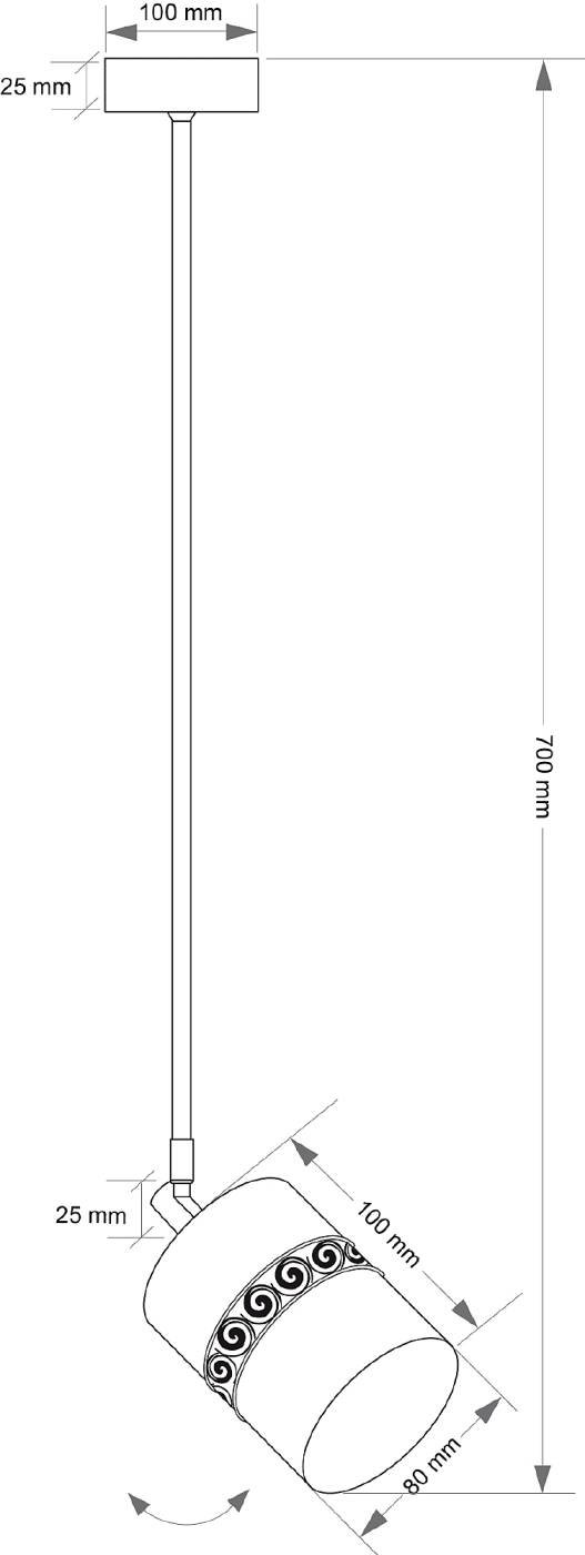 Светильник потолочный Kutek Vesto VES-ZW-1(Z)K
