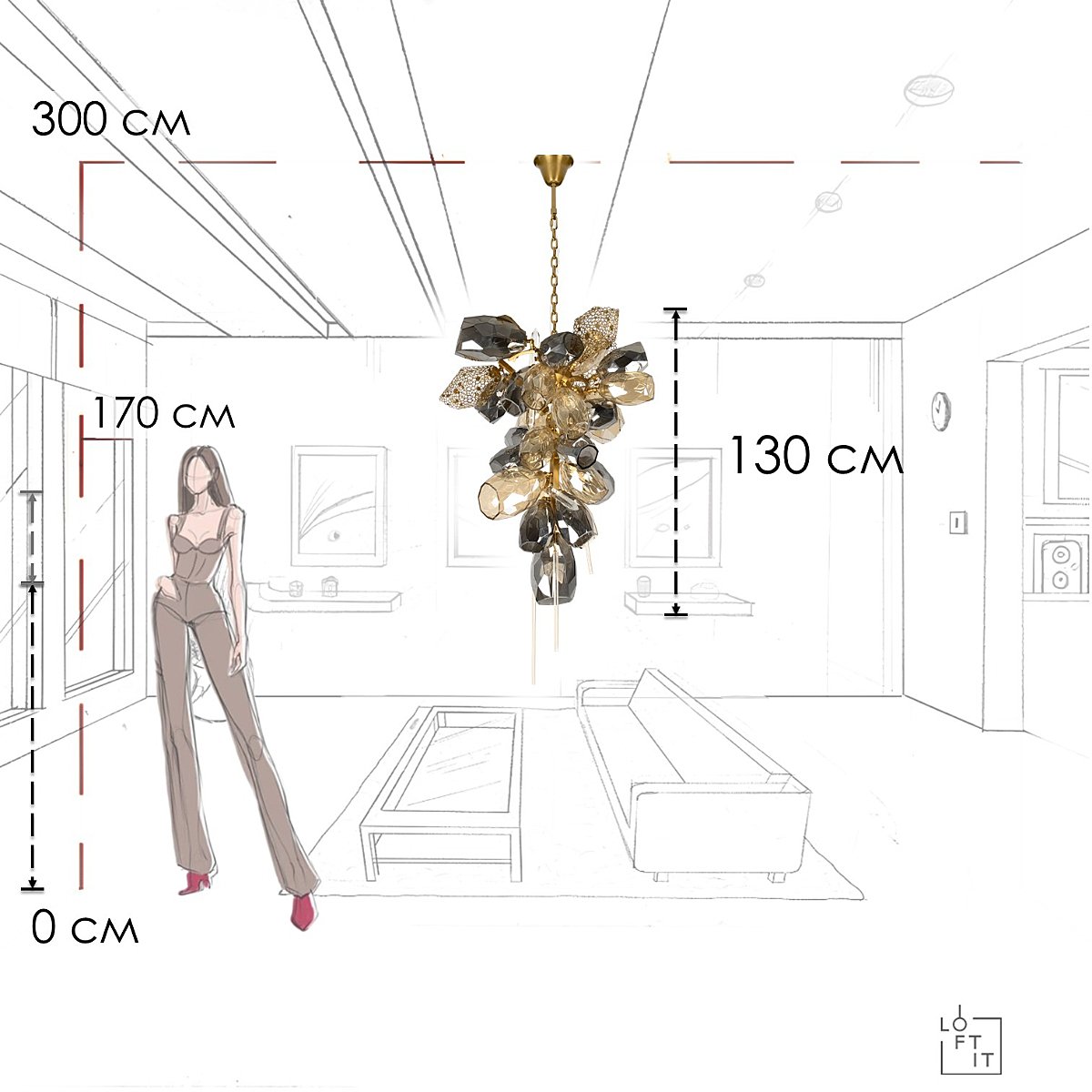 10401/800M Подвесная люстра Loft It Britannica 10401/800M