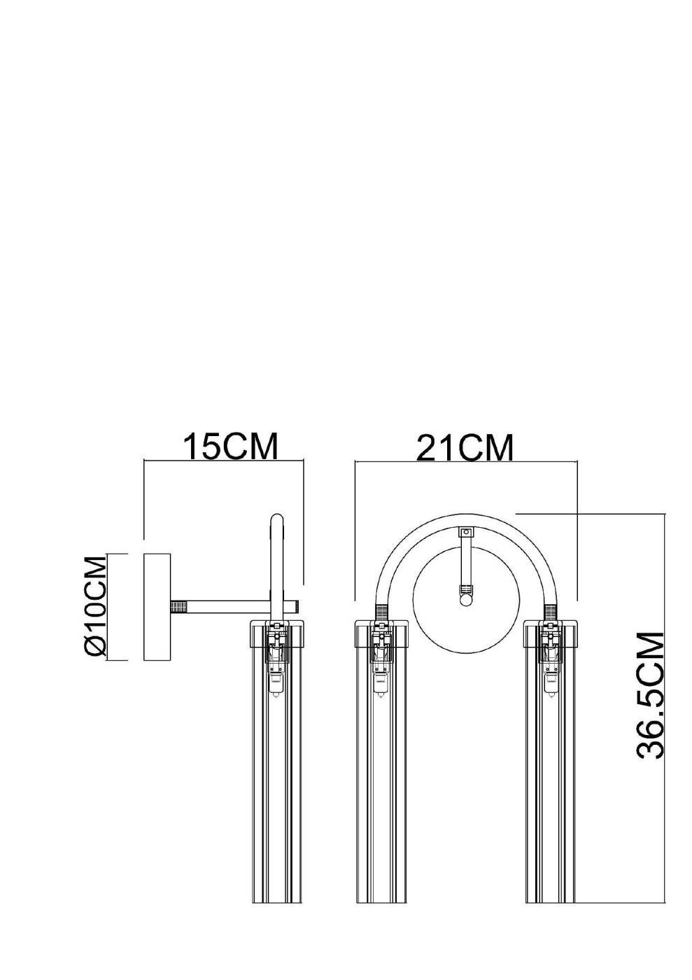 Настенное бра Arte Lamp Borgia A4088AP-2AB