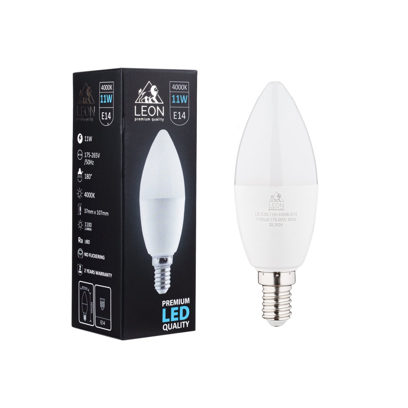 LE-C35-11W-4000K-E14 Светодиодная лампа LEON LE-C35-11W-4000K-E14