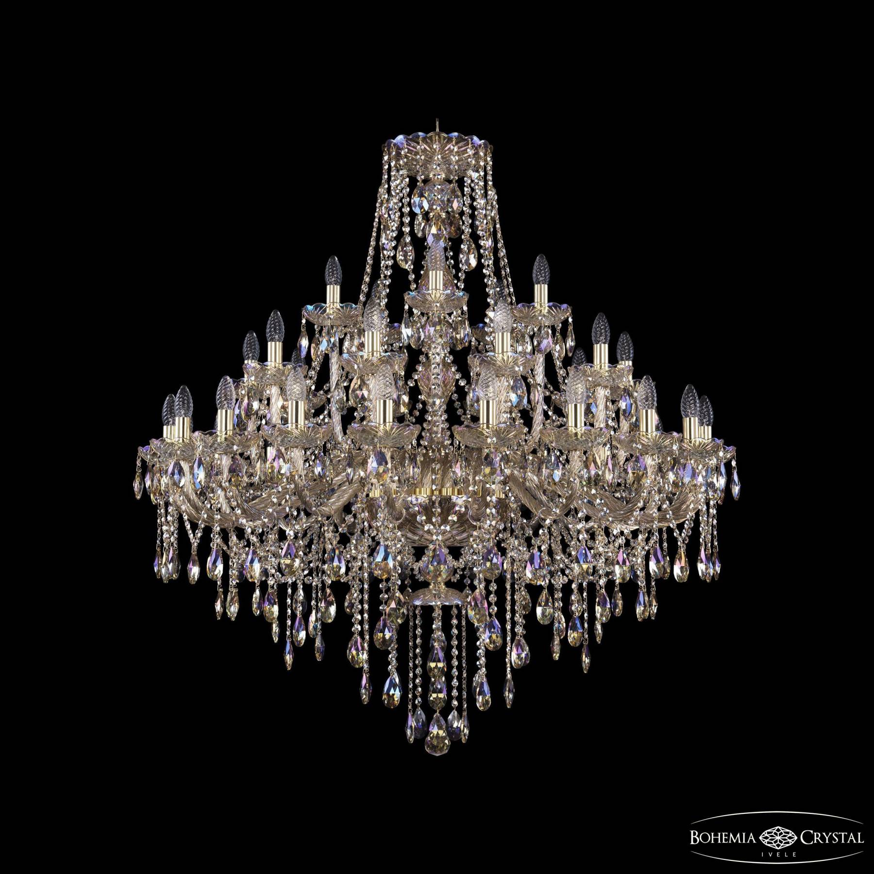 1415/20+10+5/400 G M801 Подвесная хрустальная люстра 1415 Bohemia 1415/20+10+5/400 G M801