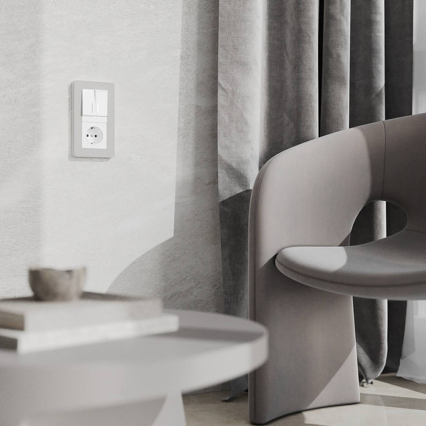 W0023067/ Рамка на 2 поста Split (дымчатый/белый, soft-touch) Рамка Werkel Split дымчатый/белый, soft-touch W0023067/ Рамка на 2 поста Split (дымчатый/белый, soft-touch)