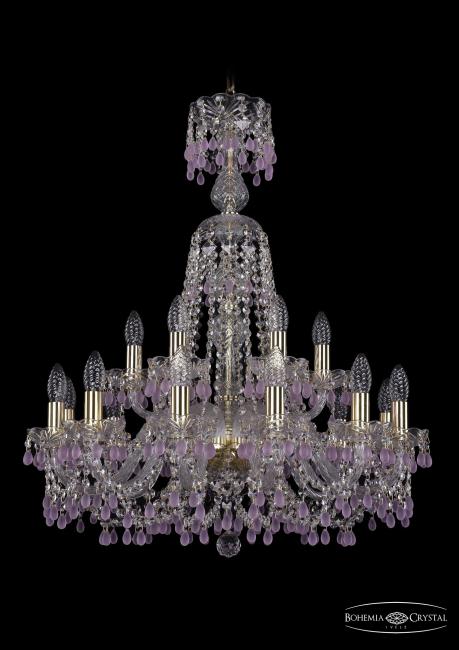 1410/12+6/240/XL-80 G V7010 Подвесная хрустальная люстра 1410 Bohemia 1410/12+6/240/XL-80 G V7010
