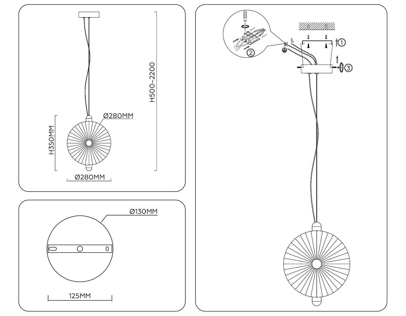 Светильник подвесной Ambrella Crystal LH31145
