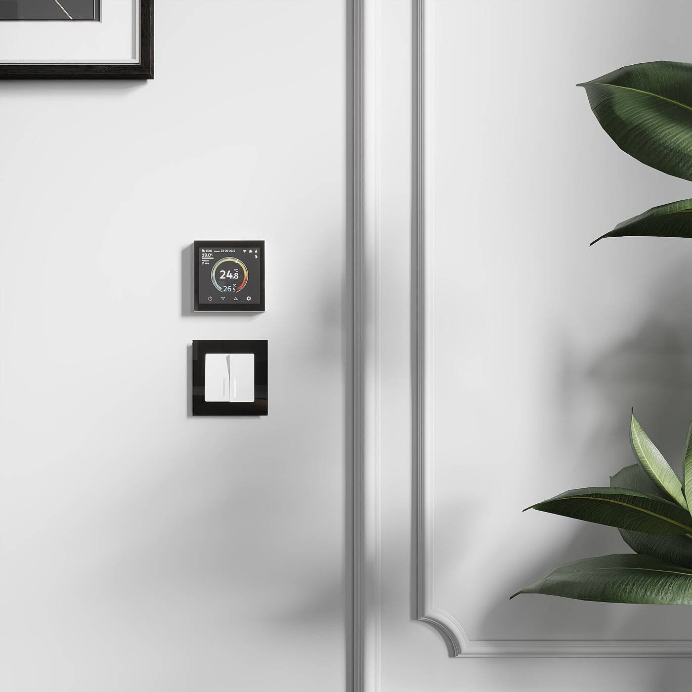 Терморегулятор Werkel Сенсорные механизмы белые W1851101/ Умный сенсорный терморегулятор с LCD дисплеем (белый)