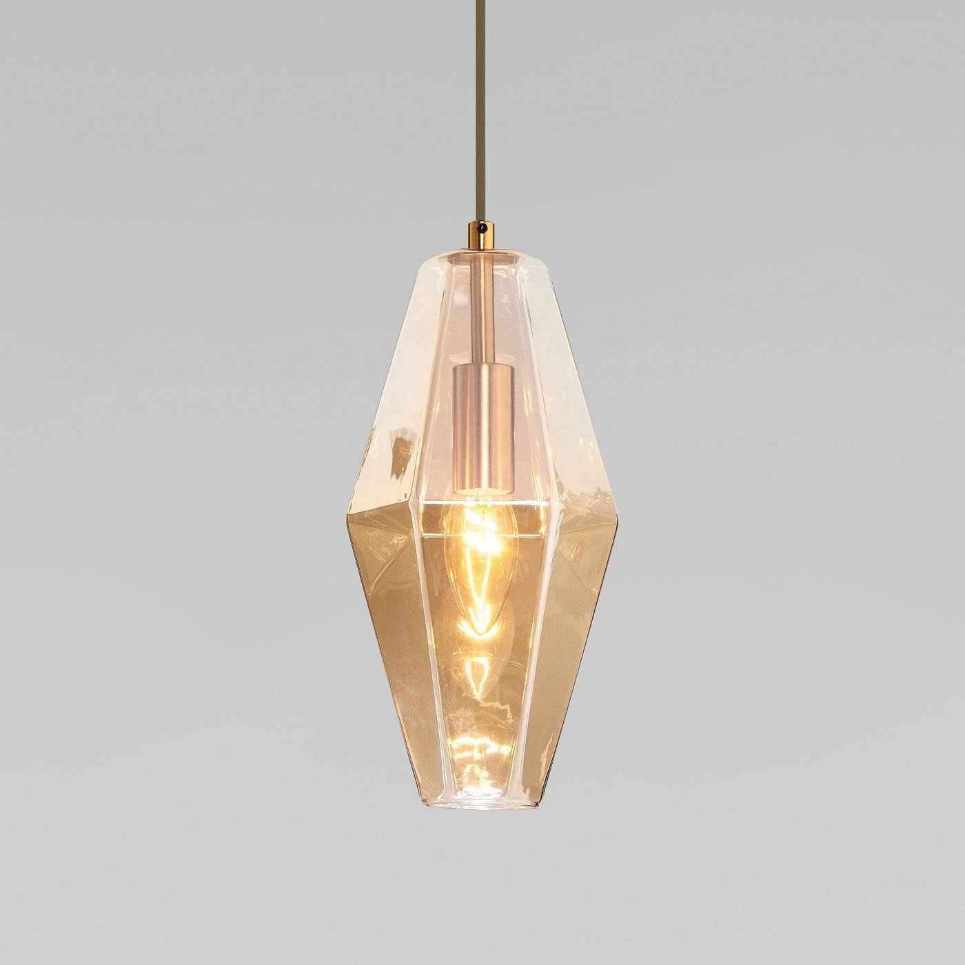 Светильник подвесной Eurosvet Prism 50236/1 янтарный