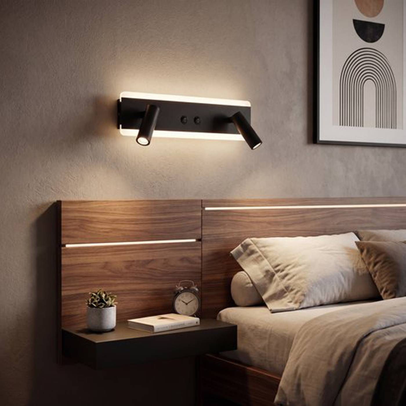 Настенный светильник Reluce 86213-9.2-001CT LED9+6W BK