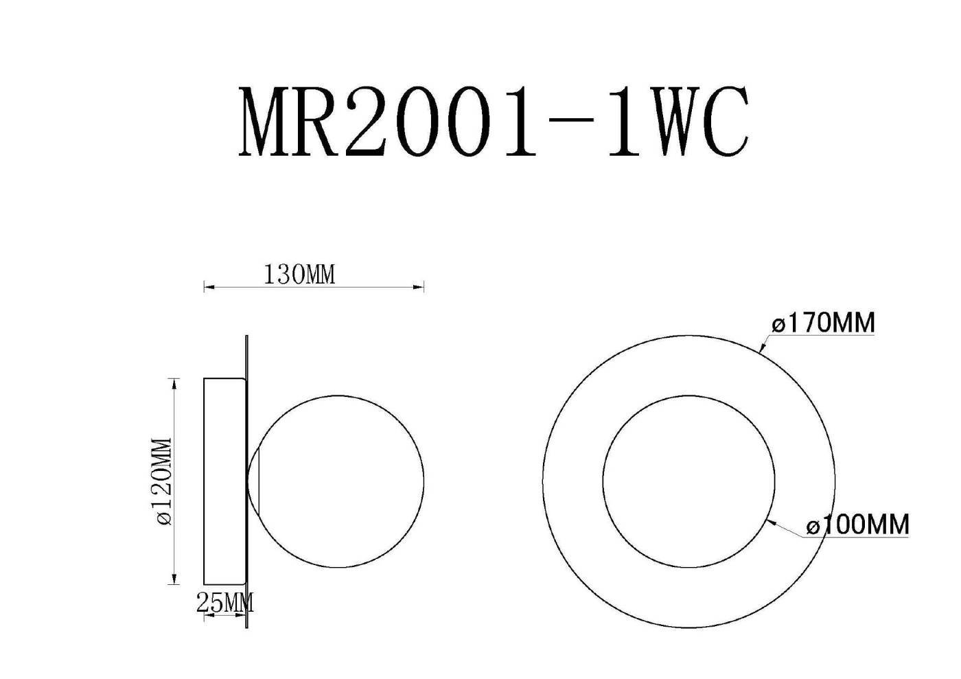 MR2001-1WC Настенное бра MyFar July MR2001-1WC
