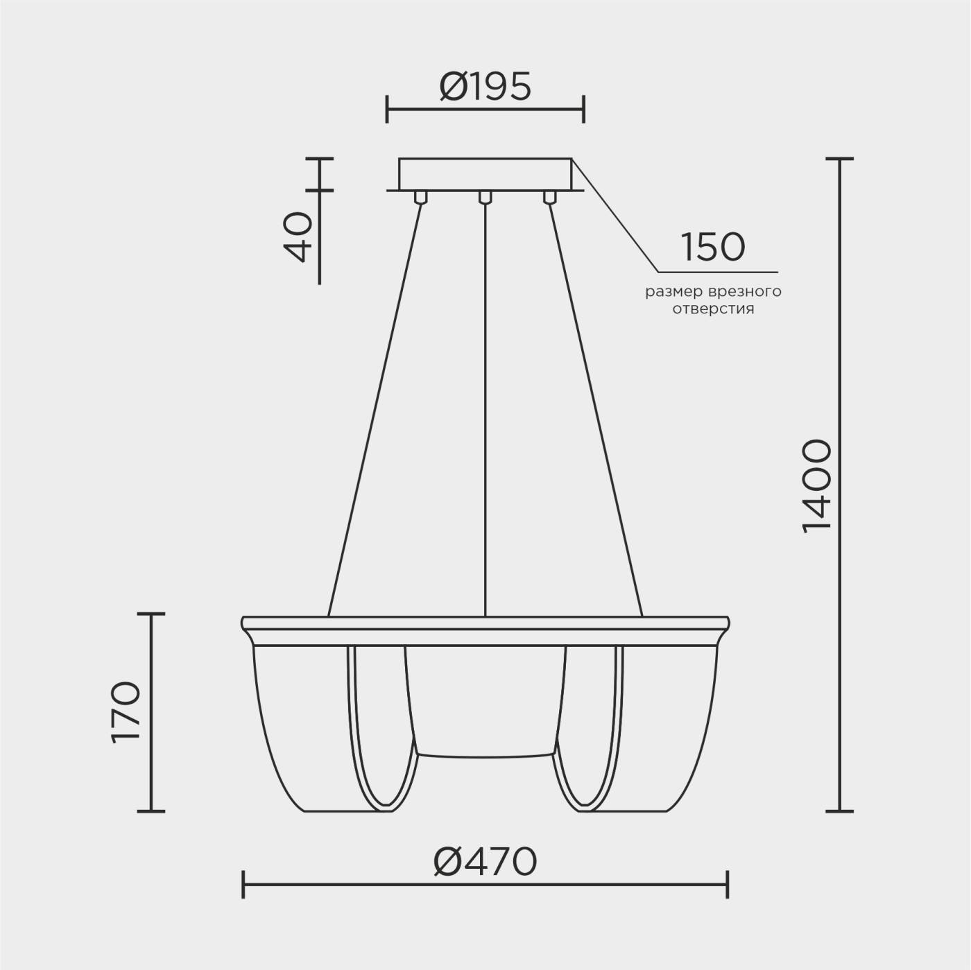 L7706-460 GD Подвесная люстра L LED4U L7706-460 GD