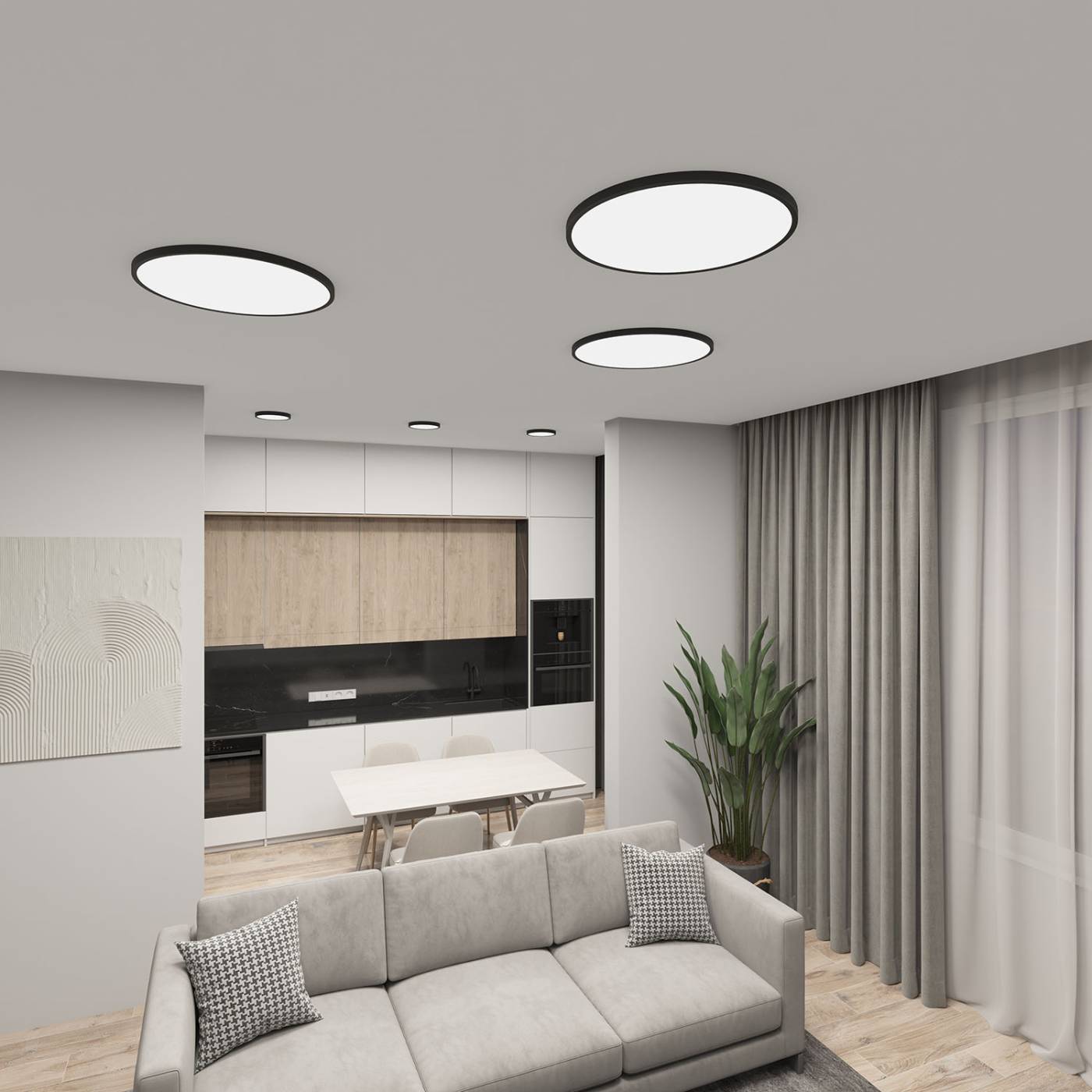 DK6524-BK Светильник потолочный Denkirs Thin DK6524-BK