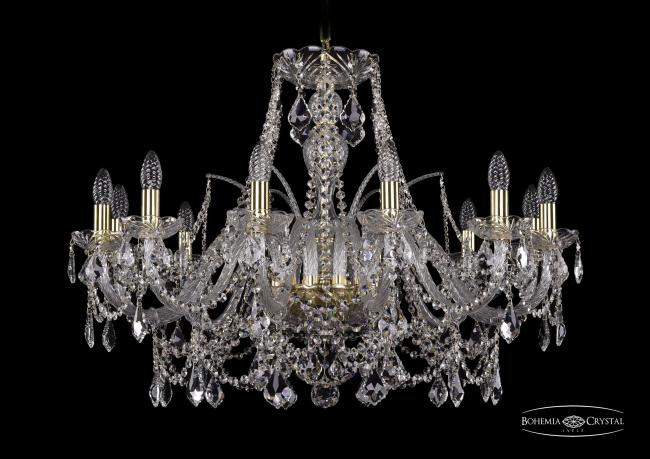 1411/12/300 G Leafs Подвесная хрустальная люстра 1411 Bohemia 1411/12/300 G Leafs