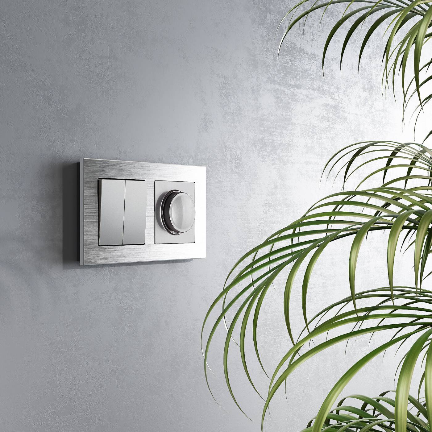 Выключатель Werkel W1123008/ Перекрестный выключатель двухклавишный (серебряный)