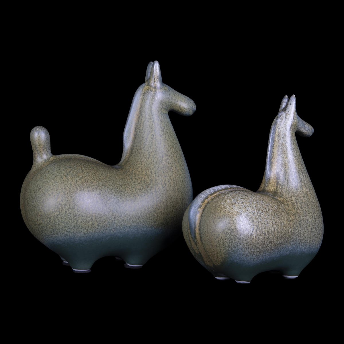 Статуэтка (2 штуки) Loft It Horse 10283 Green (2 pcs)