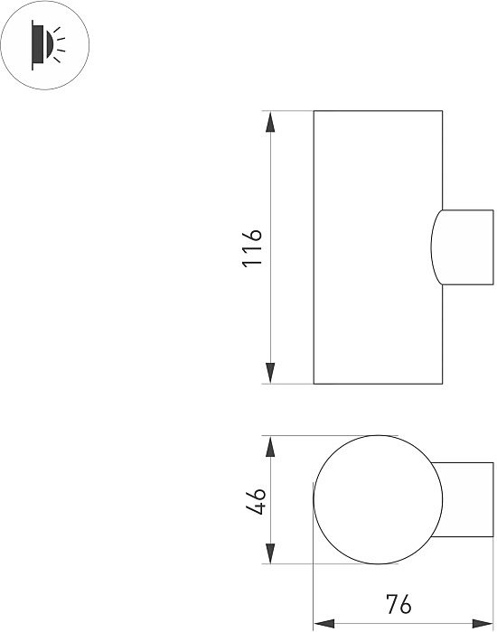 Уличный настенный светильник Arlight Ray 033306(1)