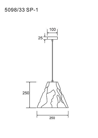 Светильник подвесной Divinare Piramide 5098/33 SP-1
