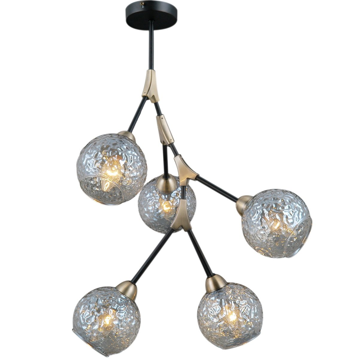 IL0263-5PSQ-79 BK AB Потолочная люстра ILLUMICO IL0263-5PSQ-79 BK AB