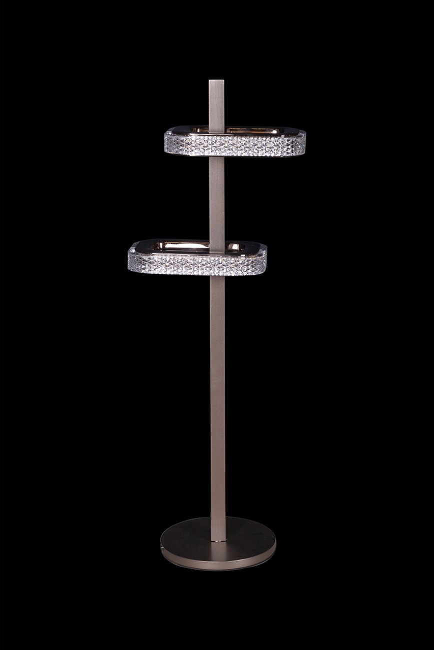 LE7701/2T Grey/Black Chrome Настольная лампа LEON Theona LE7701/2T Grey/Black Chrome