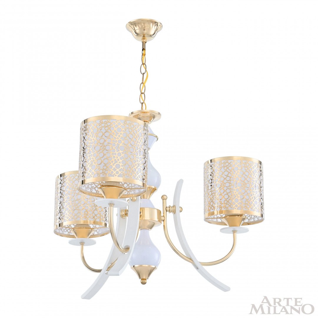 306067/3 Wh/Gd Подвесная люстра Arte Milano Florentia-6067 306067/3 Wh/Gd