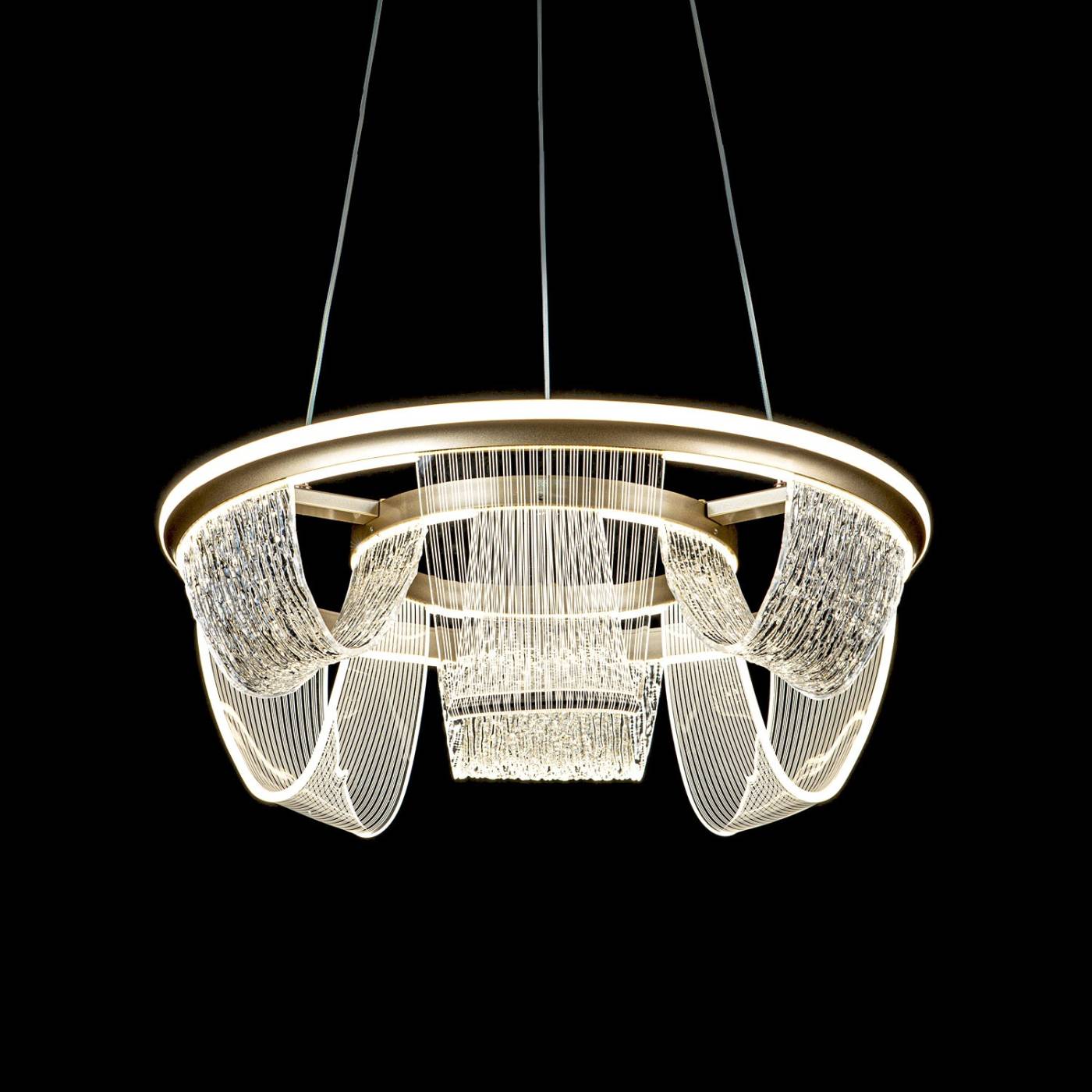 L7706-460 GD Подвесная люстра L LED4U L7706-460 GD