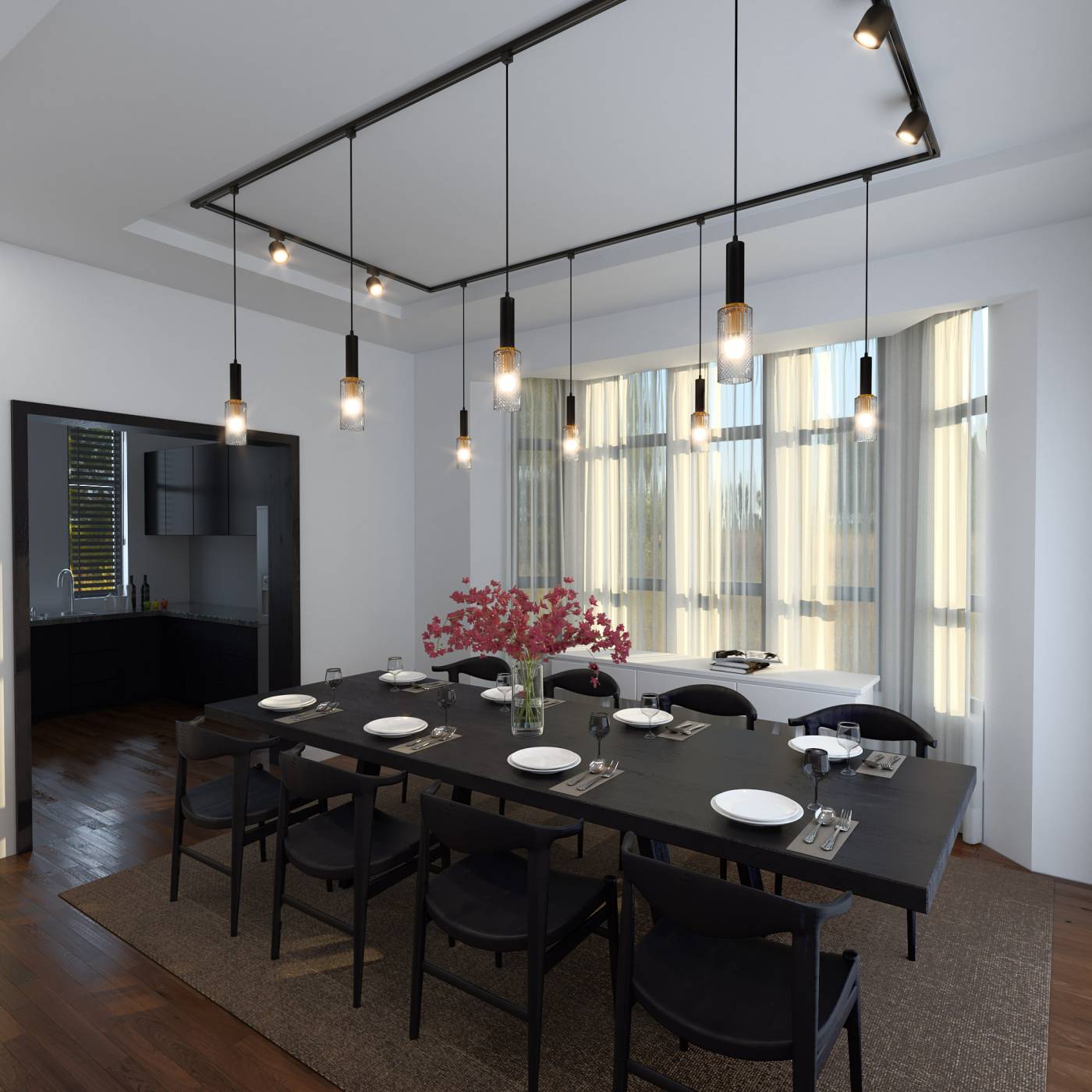 Шинопровод Elektrostandard TRL-1-1-300-BK / Однофазный шинопровод черный (3м.)