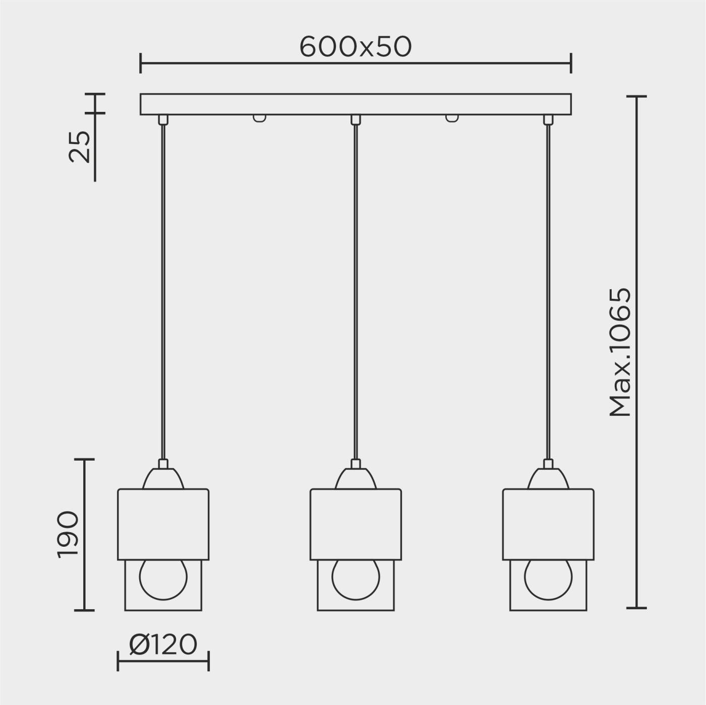 MD.0650.3 Подвесной светильник MD Modelux MD.0650.3