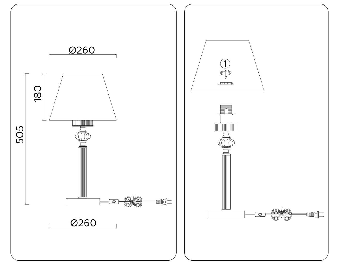 Настольная лампа Ambrella Heigh Light LH71027