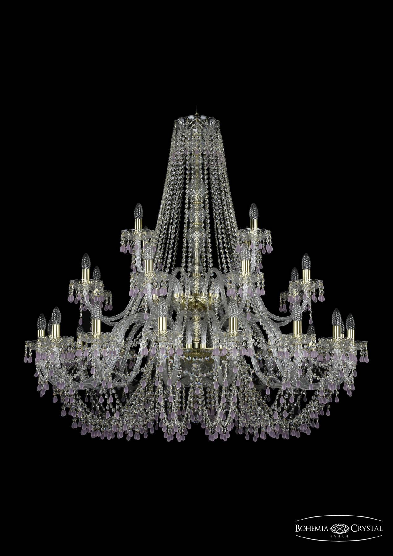 1410/16+8+4/460/2d G V7010 Подвесная хрустальная люстра 1410 Bohemia 1410/16+8+4/460/2d G V7010