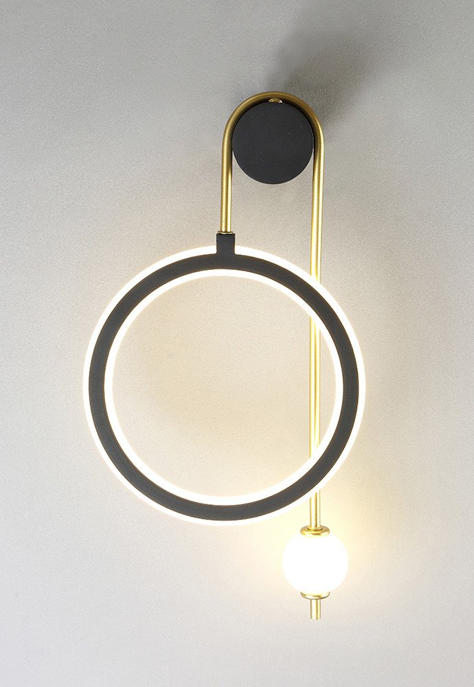 CORIDA AP25W LED BLACK/GOLD Настенное бра Crystal Lux Corida CORIDA AP25W LED BLACK/GOLD
