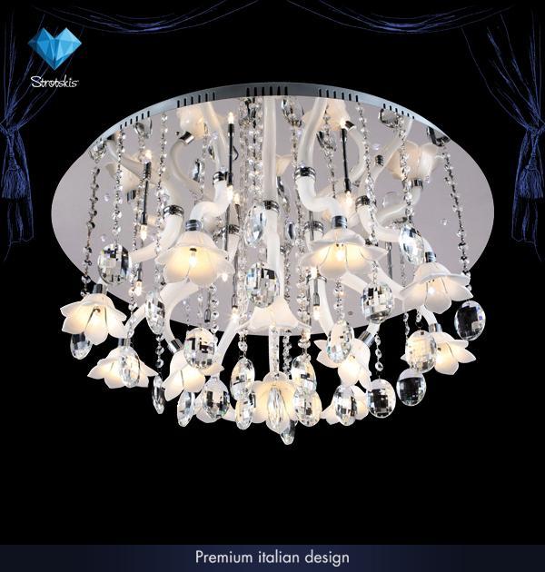 308/24 Mariel хром/хрусталь Strotskis LED (уп. Premium) Потолочная люстра с пультом 308 Eurosvet 308/24 Mariel хром/хрусталь Strotskis LED (уп. Premium)