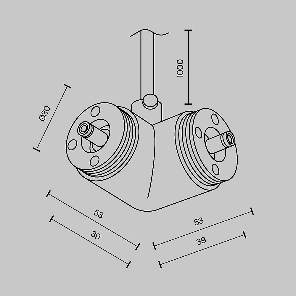 Угловой коннектор для системы Shelf с вводом питания Maytoni Accessories for system Shelf CA014LC-P-B